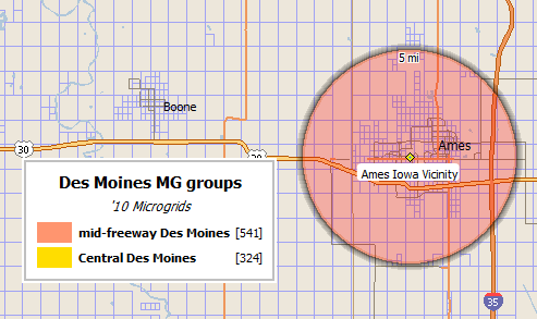 Ames Iowa 5-mile radius