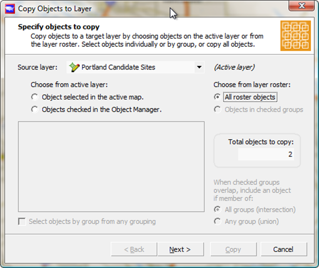 Copy Objects to Layer: All roster objects