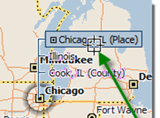 Choose Chigago, IL (Place) using Select Object