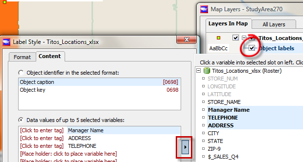 Here is how the three-line labels are done: one line at a time