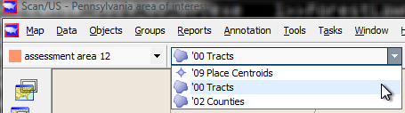 Active Layer dropdown showing tracts