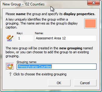Choose good names for groups and groupings