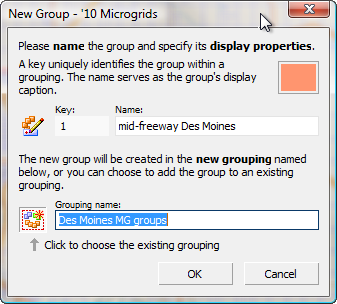New Group Box, naming the grouping