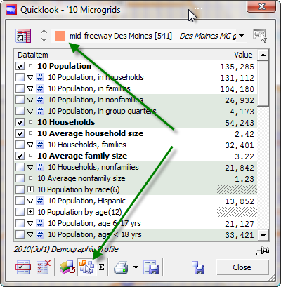 Quicklook group mode