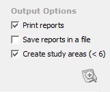 Site Express output options (click 'plus' magnifier to see sample report)