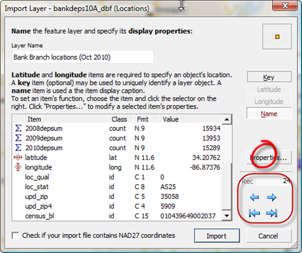 Latitude and Longitude are correctly assigned