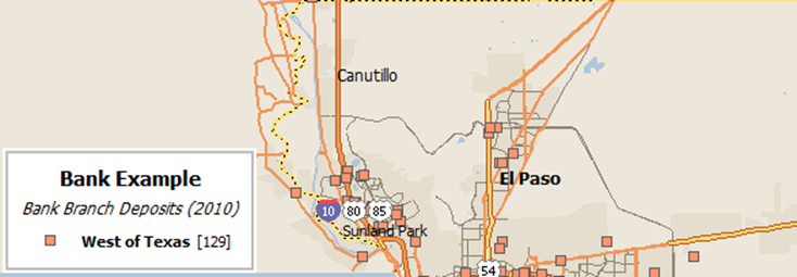 Banks within Texas are not west of Texas!