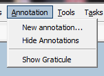 The Scan/US Annotation menu