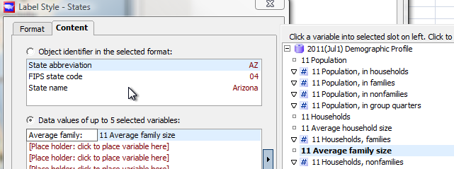 Choose the first variable