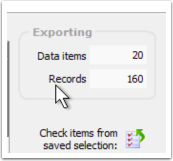 Export checkbox