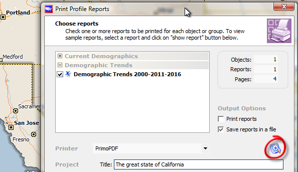 Choose the report -- or reports, plural