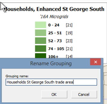 Rename your grouping to bring up Autosave