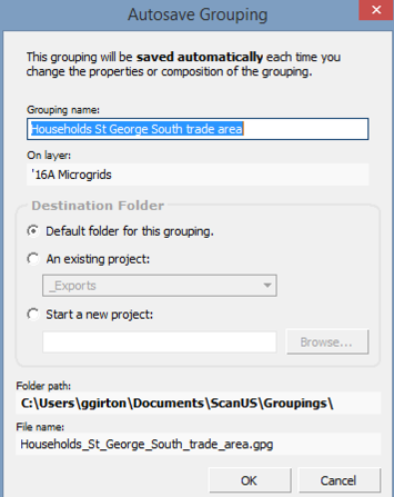 Autosave Grouping (click OK)