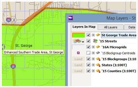 Begin by showing Microgrids (checked) and activate your layer (blue)
