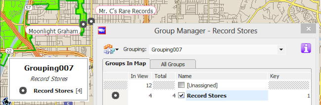 Customizing the group legend using group manager