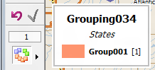 the red 'undo' arrow 'undoes' the last grouping operation