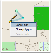 Right-click for the 3-item context menu