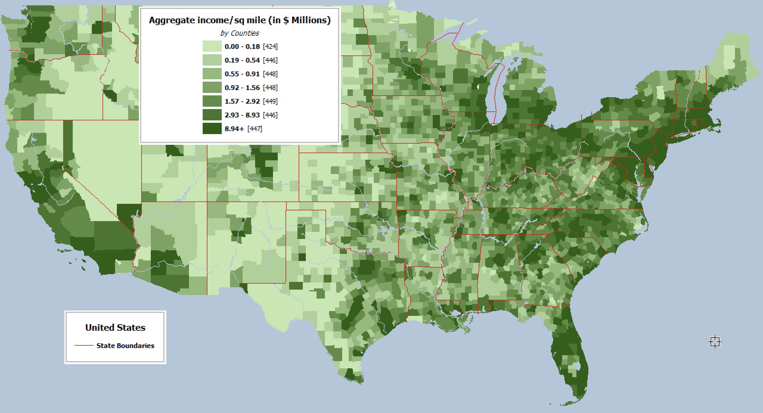 Households per square mile